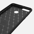 For Huawei Y9 (2018)/Enjoy 8 Plus Brushed Texture Carbon Fiber Shockproof TPU Protective Back Case (Black) - 6
