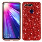 Glitter Powder Shockproof TPU Case for Huawei Honor View 20 (Red) - 1