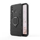 PC + TPU Shockproof Protective Case for Huawei P20 Lite / Nova 3e, with Magnetic Ring Holder (Black) - 1