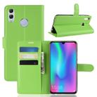 Llitchi TextureHorizontal Flip PU + TPU Leather Case for Huawei Honor 10 Lite, with Holder & Card Slots(Green) - 1