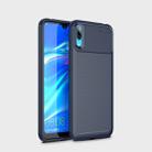 Carbon Fiber Texture Shockproof TPU Case for Huawei Enjoy 9 (Blue) - 1