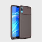 Carbon Fiber Texture Shockproof TPU Case for Huawei Enjoy 9 (Brown) - 1