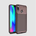 Carbon Fiber Texture Shockproof TPU Case for Huawei Y9 (2019) (Brown) - 1