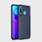 Carbon Fiber Texture Shockproof TPU Case for Huawei P30 Lite (Blue) - 1