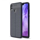 Litchi Texture TPU Shockproof Case for Huawei Honor 8X (Navy Blue) - 1