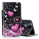 Peach Heart Pattern Horizontal Flip Leather Case for Huawei P20 Pro, with Holder & Card Slots & Wallet - 1