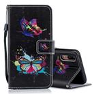 Colored Butterfly Pattern Horizontal Flip Leather Case for Huawei P20, with Holder & Card Slots & Wallet - 1