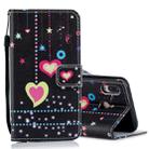 Colored Heart Pattern Horizontal Flip Leather Case for Huawei P20 Lite, with Holder & Card Slots & Wallet - 1