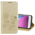 For Huawei P9 Lite Mini Rose Embossed Horizontal Flip Environmental PU Leather Case with Holder & Card Slots & Wallet (Gold) - 1