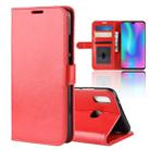 R64 Texture Single Fold Horizontal Flip Leather Case for Huawei Honor 10 Lite, with Holder & Card Slots & Wallet (Red) - 1