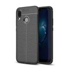 For Huawei  P20 Lite Litchi Texture Soft TPU Protective Back Cover Case (Black) - 1