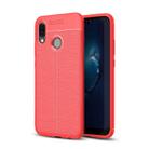 For Huawei  P20 Lite Litchi Texture Soft TPU Protective Back Cover Case (Red) - 1