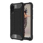 For Huawei  P20 Full-body Rugged TPU + PC Combination Back Cover Case (Black) - 1