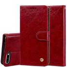 Business Style Oil Wax Texture Horizontal Flip Leather Case for Huawei Y6 (2018), with Holder & Card Slots & Wallet (Red) - 1