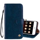 For Huawei  Y5 (2017) / Y6 (2017) Business Style Oil Wax Texture Horizontal Flip Leather Case with Holder & Card Slots & Hand Strap(Blue) - 1