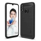 MOFI Brushed Texture Carbon Fiber TPU Case for Huawei Honor 10 Lite (Black) - 1