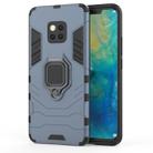 PC + TPU Shockproof Protective Case for Huawei Mate 20 Pro, with Magnetic Ring Holder (Navy Blue) - 1