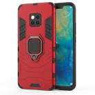 PC + TPU Shockproof Protective Case for Huawei Mate 20 Pro, with Magnetic Ring Holder (Red) - 1