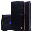 Business Style Oil Wax Texture Horizontal Flip Leather Case for Huawei Mate 20, with Holder & Card Slots & Wallet (Black) - 1