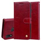 Business Style Oil Wax Texture Horizontal Flip Leather Case for Huawei Nova 3i & P smart Plus, with Holder & Card Slots & Wallet(Red) - 1