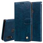 Business Style Oil Wax Texture Horizontal Flip Leather Case for Huawei Nova 3, with Holder & Card Slots & Wallet (Blue) - 1