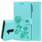 Rose Embossed Horizontal Flip PU Leather Case for Huawei Mate 20 Lite, with Holder & Card Slots & Wallet (Green) - 1