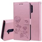 Rose Embossed Horizontal Flip PU Leather Case for Huawei Mate 20 Lite, with Holder & Card Slots & Wallet (Rose Gold) - 1