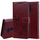 Rose Embossed Horizontal Flip PU Leather Case for Huawei Mate 20 Lite, with Holder & Card Slots & Wallet (Brown) - 1
