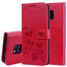 Rose Embossed Horizontal Flip PU Leather Case for Huawei Mate 20 Pro, with Holder & Card Slots & Wallet (Red) - 1
