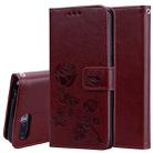 Rose Embossed Horizontal Flip PU Leather Case for Huawei Honor 10 Lite, with Holder & Card Slots & Wallet (Brown) - 1