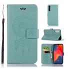 Wind Chime Owl Embossing Pattern Horizontal Flip Leather Case for Huawei P30, with Holder & Card Slots & Wallet (Green) - 1