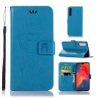 Wind Chime Owl Embossing Pattern Horizontal Flip Leather Case for Huawei P30, with Holder & Card Slots & Wallet (Blue) - 1