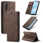 CaseMe-013 Multifunctional Retro Frosted Horizontal Flip Leather Case for Huawei P30, with Card Slot & Holder & Wallet (Coffee) - 1