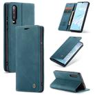 CaseMe-013 Multifunctional Retro Frosted Horizontal Flip Leather Case for Huawei P30, with Card Slot & Holder & Wallet (Blue) - 1