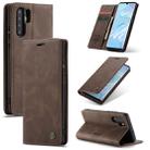 CaseMe-013 Multifunctional Retro Frosted Horizontal Flip Leather Case for Huawei P30 Pro, with Card Slot & Holder & Wallet (Coffee) - 1
