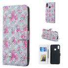 Rose Pattern 3D Horizontal Flip Leather Case for Huawei Y7 (2019), with Holder & Card Slots & Photo Frame & Wallet - 1