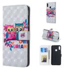Lovers Owl Pattern 3D Horizontal Flip Leather Case for Huawei Y7 (2019), with Holder & Card Slots & Photo Frame & Wallet - 1
