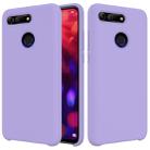 Ultra-thin Liquid Silicone Dropproof Protective Case for Huawei Honor V20(Light Purple) - 1