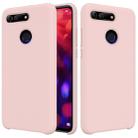 Ultra-thin Liquid Silicone Dropproof Protective Case for Huawei Honor V20(Light Pink) - 1