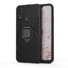 PC + TPU Shockproof Protective Case for Huawei Nova 3, with Magnetic Ring Holder (Black) - 1