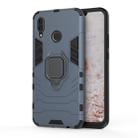 PC + TPU Shockproof Protective Case for Huawei Nova 3, with Magnetic Ring Holder (Navy Blue) - 1