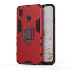 PC + TPU Shockproof Protective Case for Huawei Nova 3, with Magnetic Ring Holder (Red) - 1