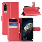 Litchi Texture Horizontal Flip Leather Case for Huawei P30, with Holder & Card Slots & Wallet (Red) - 1