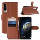 Litchi Texture Horizontal Flip Leather Case for Huawei P30, with Holder & Card Slots & Wallet (Brown) - 1