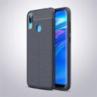 Litchi Texture TPU Shockproof Case for Huawei Y7 (2019) (Navy Blue) - 1