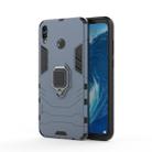 PC + TPU Shockproof Protective Case for Huawei Honor 8X Max, with Magnetic Ring Holder(Navy Blue) - 1