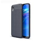 Litchi Texture TPU Shockproof Case for Huawei Honor 8S (Navy Blue) - 1