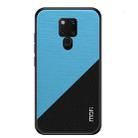 MOFI Shockproof TPU + PC + Cloth Pasted Case for Huawei Mate 20 X(Blue) - 1