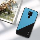 MOFI Shockproof TPU + PC + Cloth Pasted Case for Huawei Mate 20 X(Blue) - 2