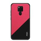 MOFI Shockproof TPU + PC + Cloth Pasted Case for Huawei Mate 20 X(Rose Red) - 1